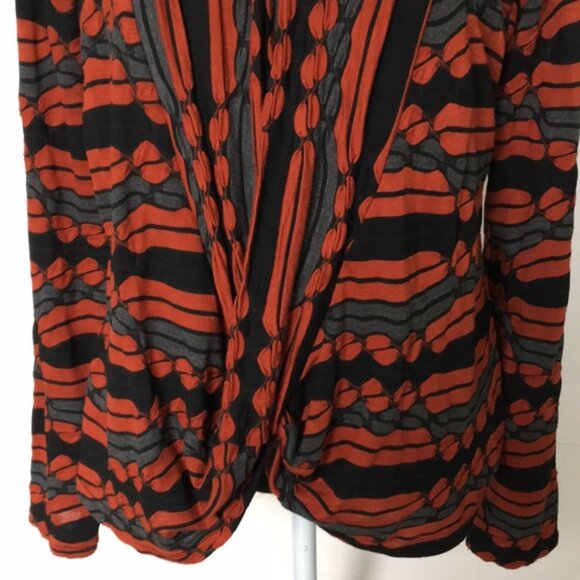 Chic Orange and Gray Striped Women's Tank Top - Picture 5 of 6